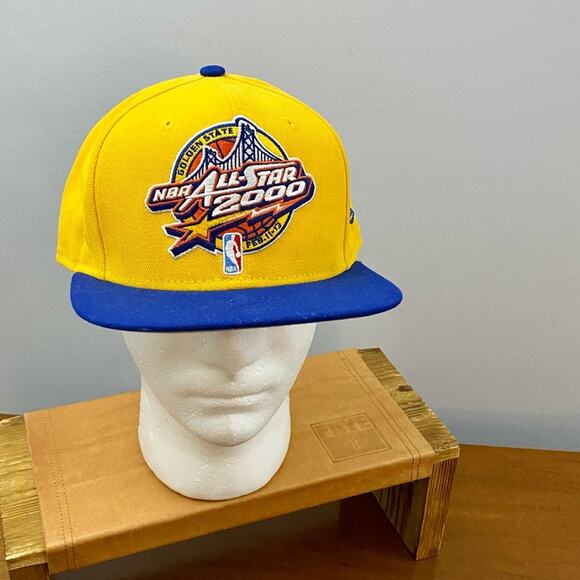 NBA All Star Golden State Warriors Yellow SnapBack Hat Adjustable New Era NWOT - Picture 6 of 16